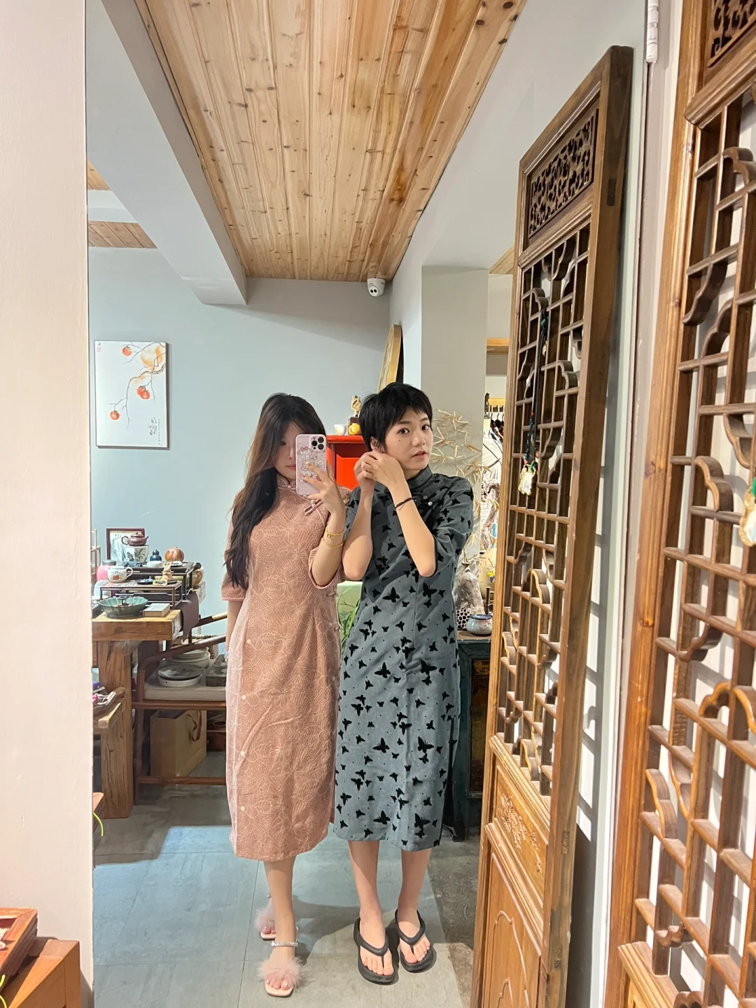 今天出去玩啦！穿的画报夫人！🥰