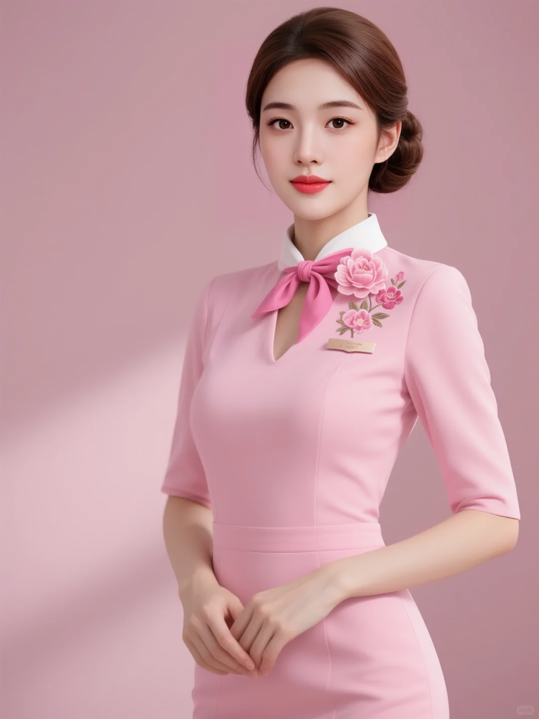 粉缎凝香云端绘美女