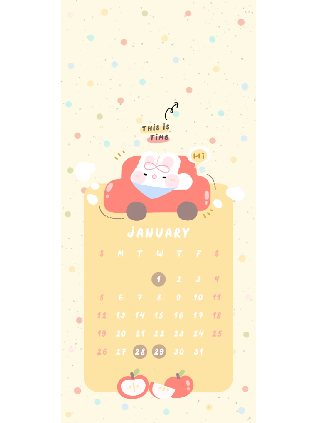 1月限定🐰手机壁纸&ipad壁纸