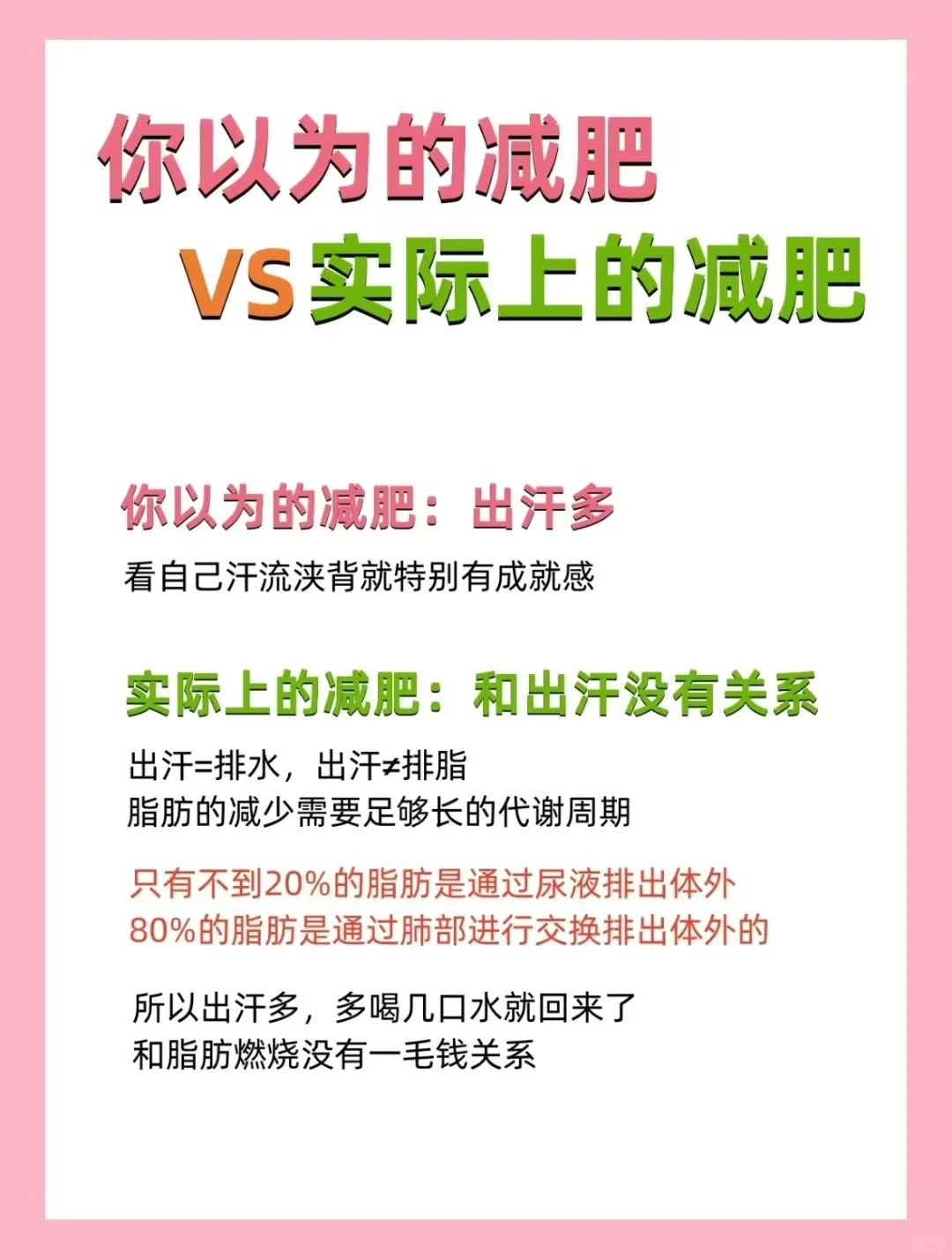 你以为的减肥VS实际上的减肥