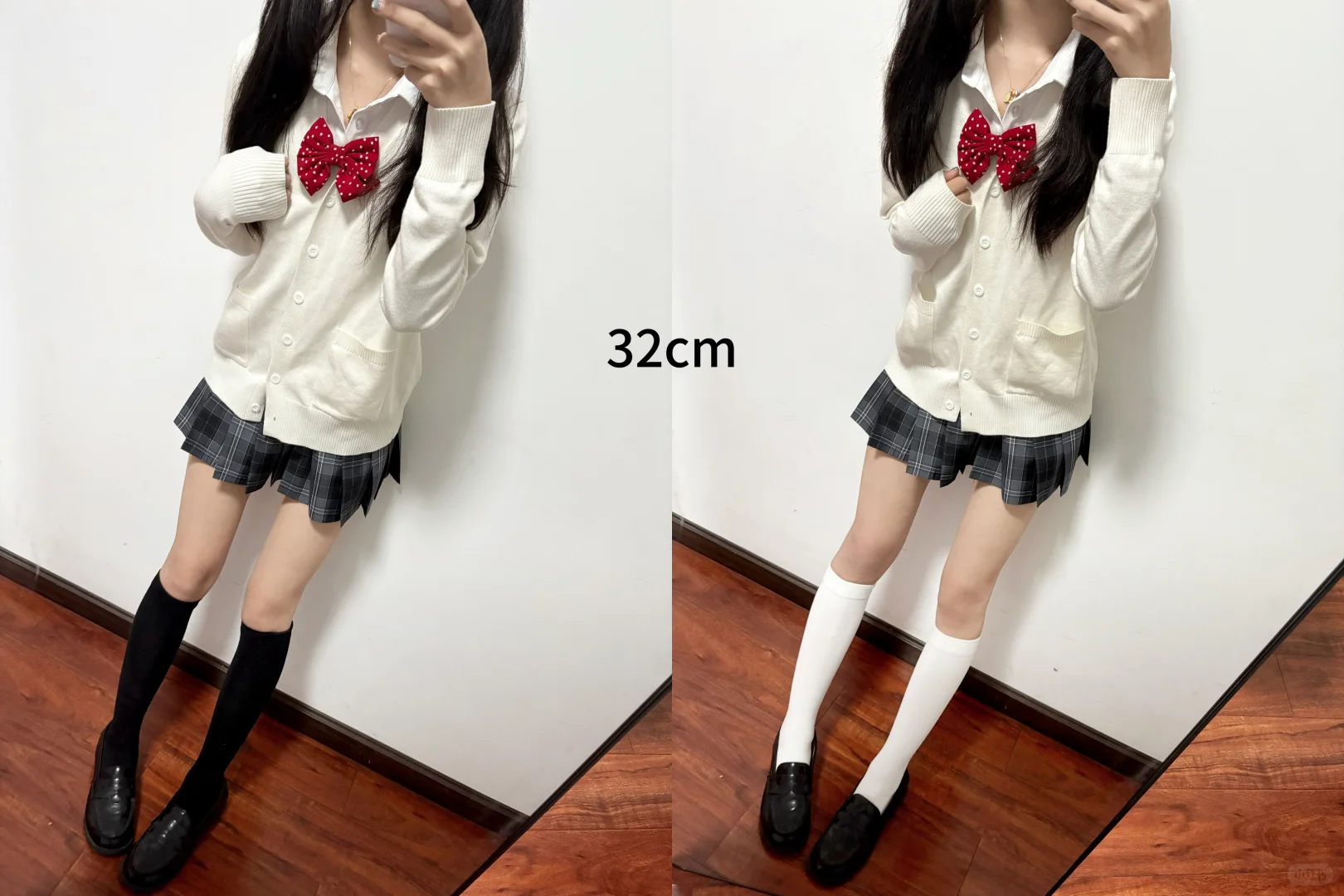 170/90 不同长度jk袜子参考