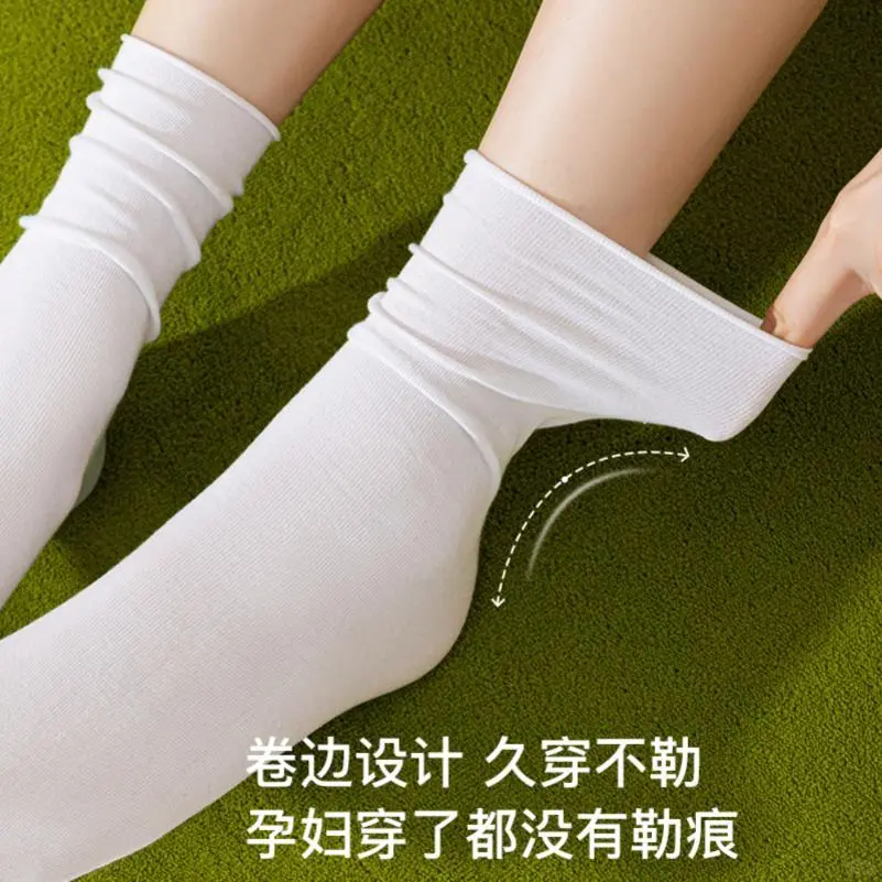 🧦夏日必备！纯棉凉感堆堆袜太舒服了