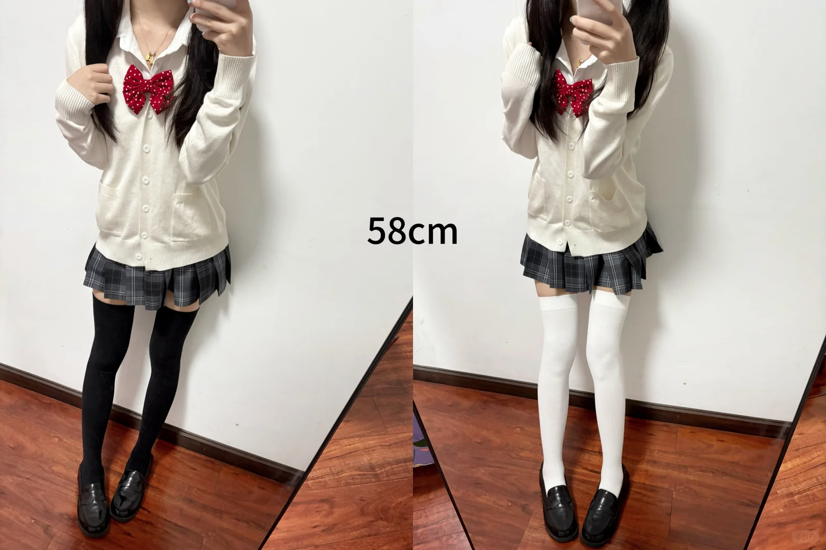170/90 不同长度jk袜子参考