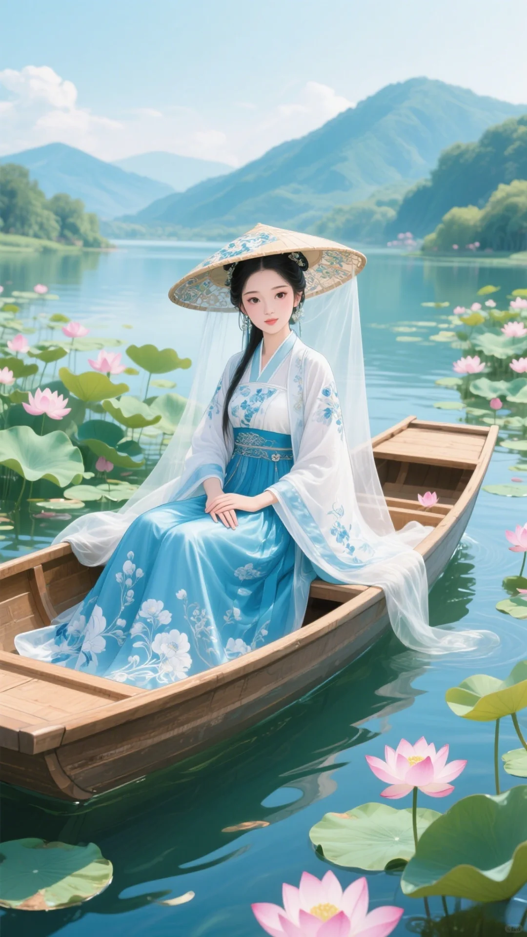✨荷间泛舟：古风美女的诗意雅韵✨