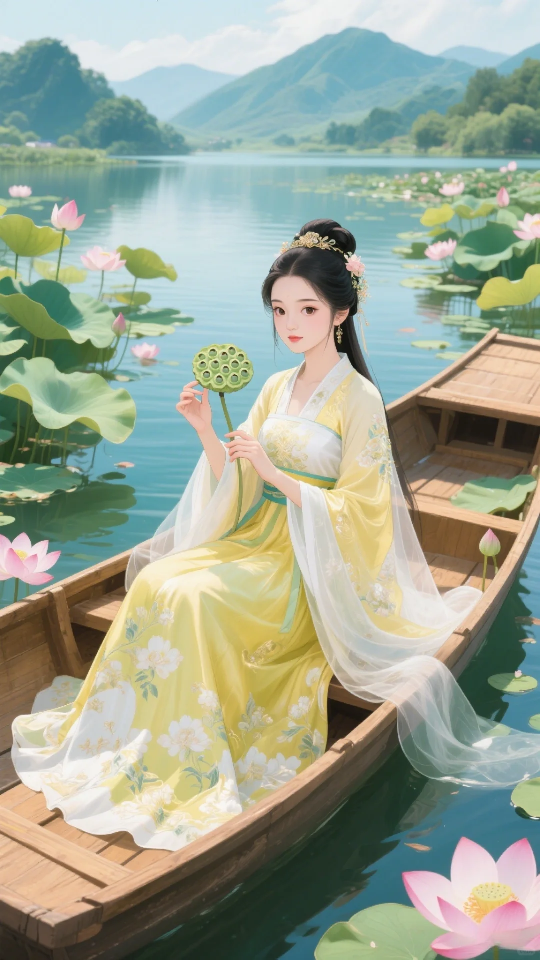 ✨荷间泛舟：古风美女的诗意雅韵✨