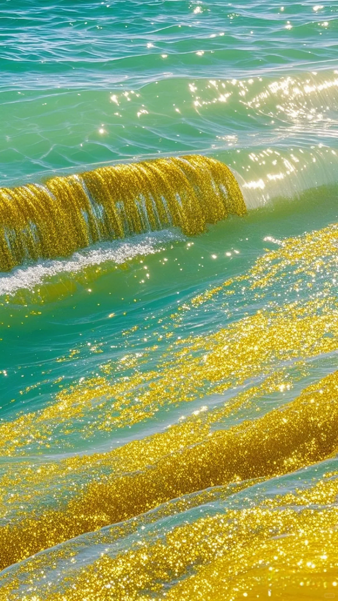 绝美吸金流水能量壁纸🌊