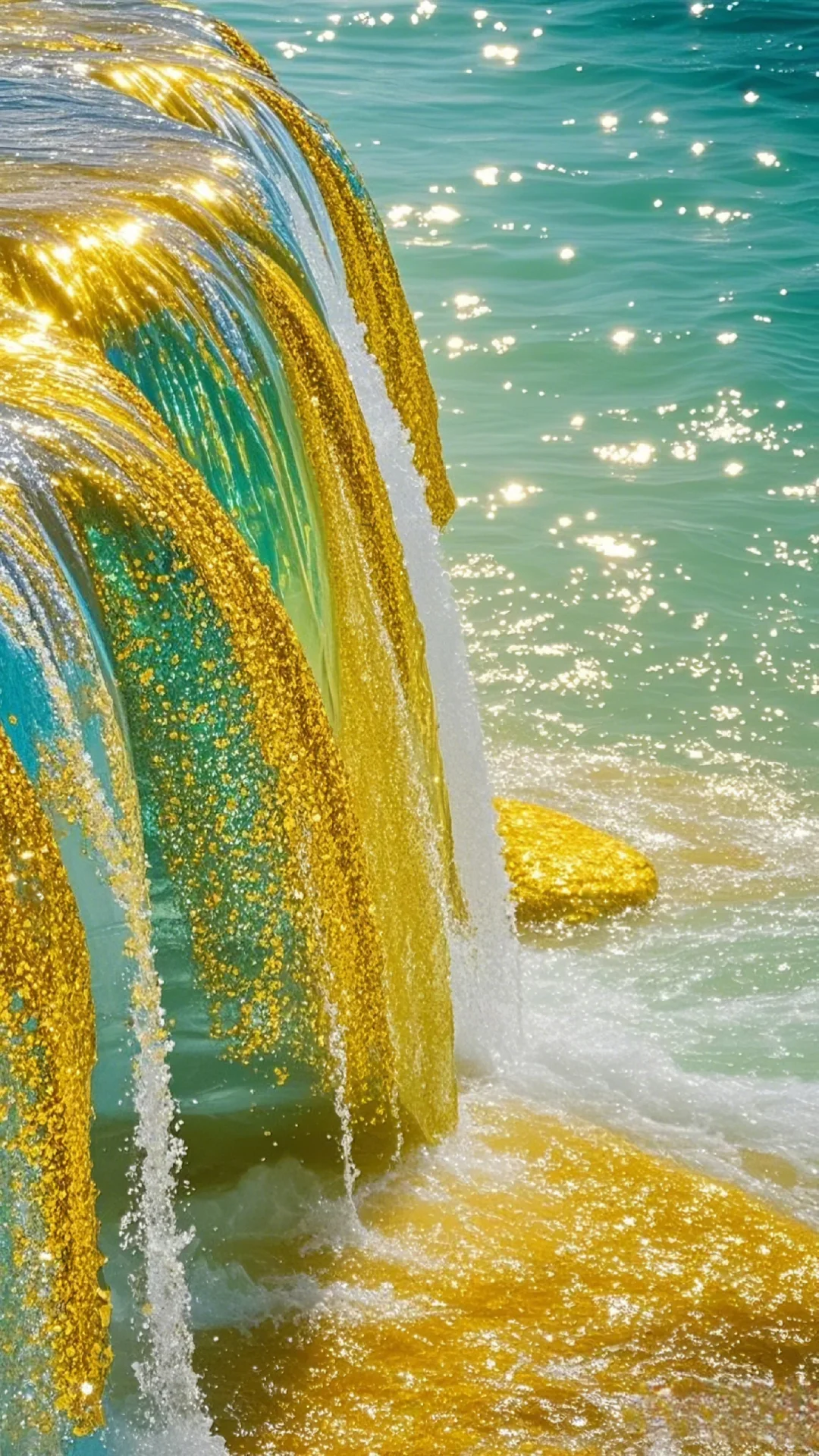 绝美吸金流水能量壁纸🌊