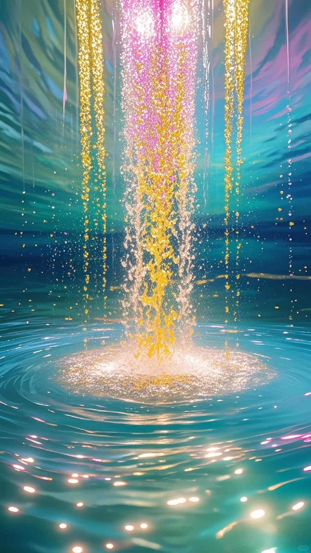 绝美吸金流水能量壁纸🌊