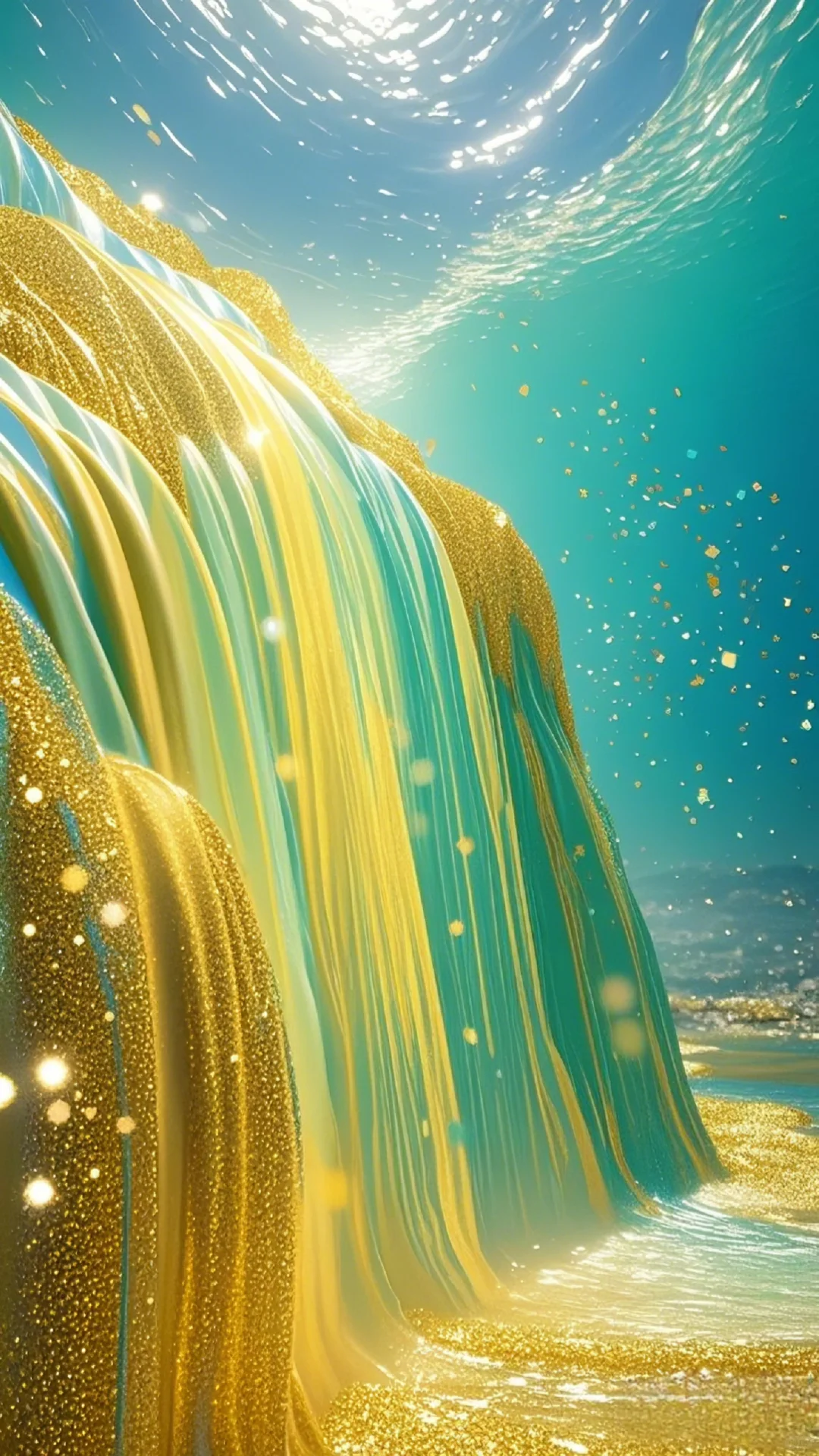 绝美吸金流水能量壁纸🌊