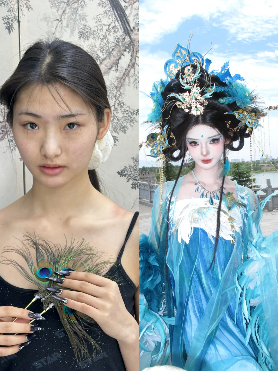 苏州汉服｜蓝色神女、你是懂拿捏氛围感的