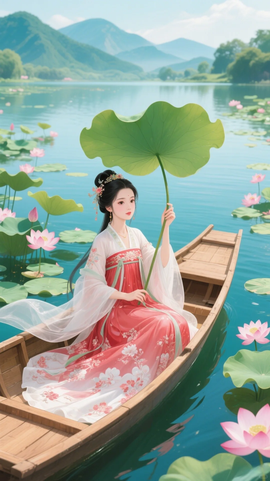 ✨荷间泛舟：古风美女的诗意雅韵✨