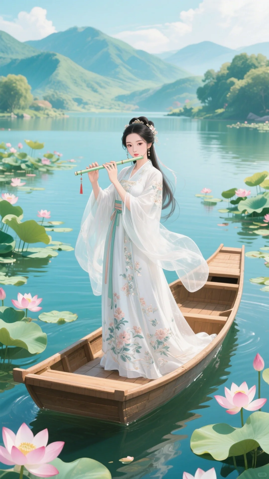 ✨荷间泛舟：古风美女的诗意雅韵✨