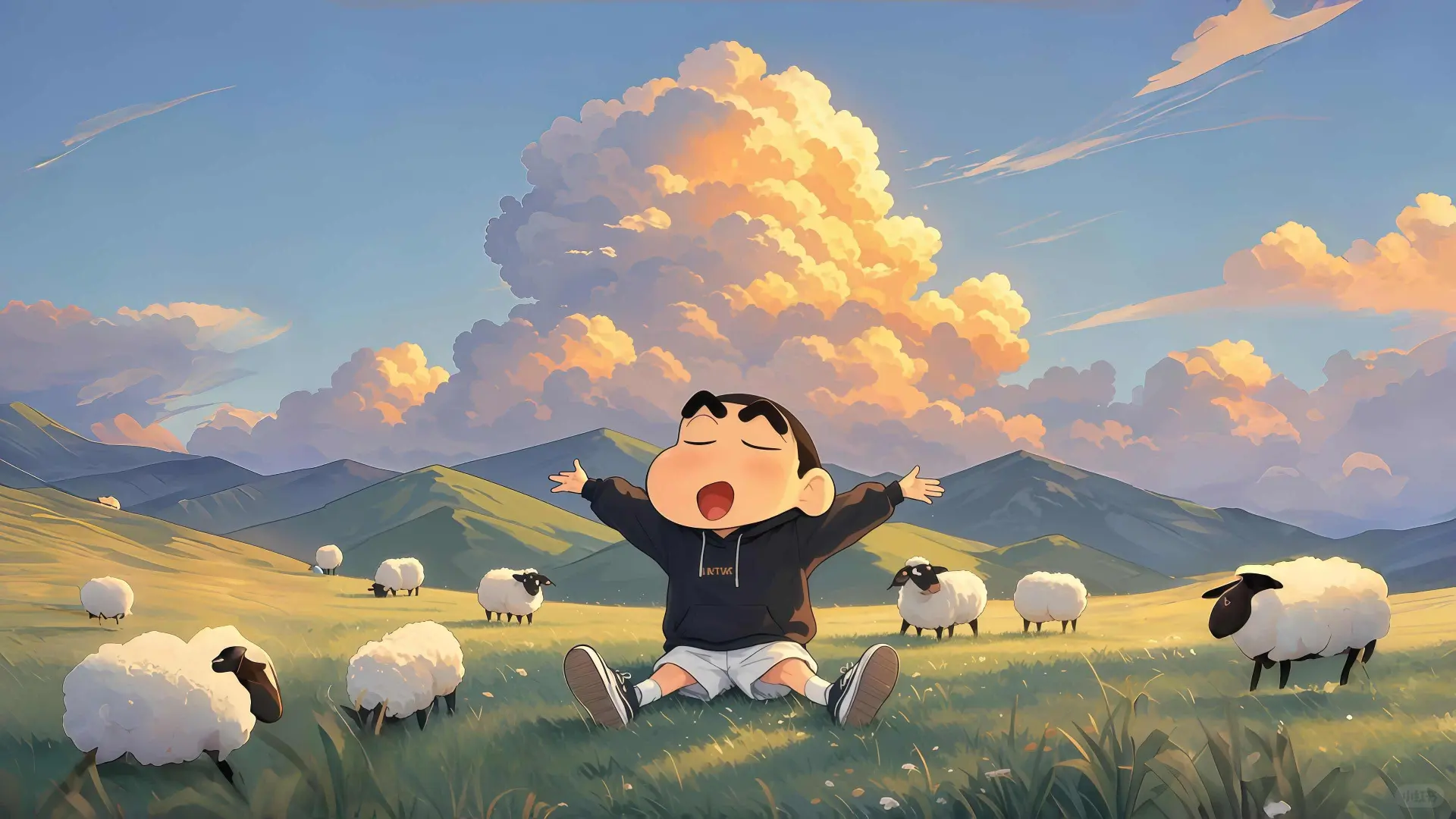 蜡笔小新高清平板壁纸！