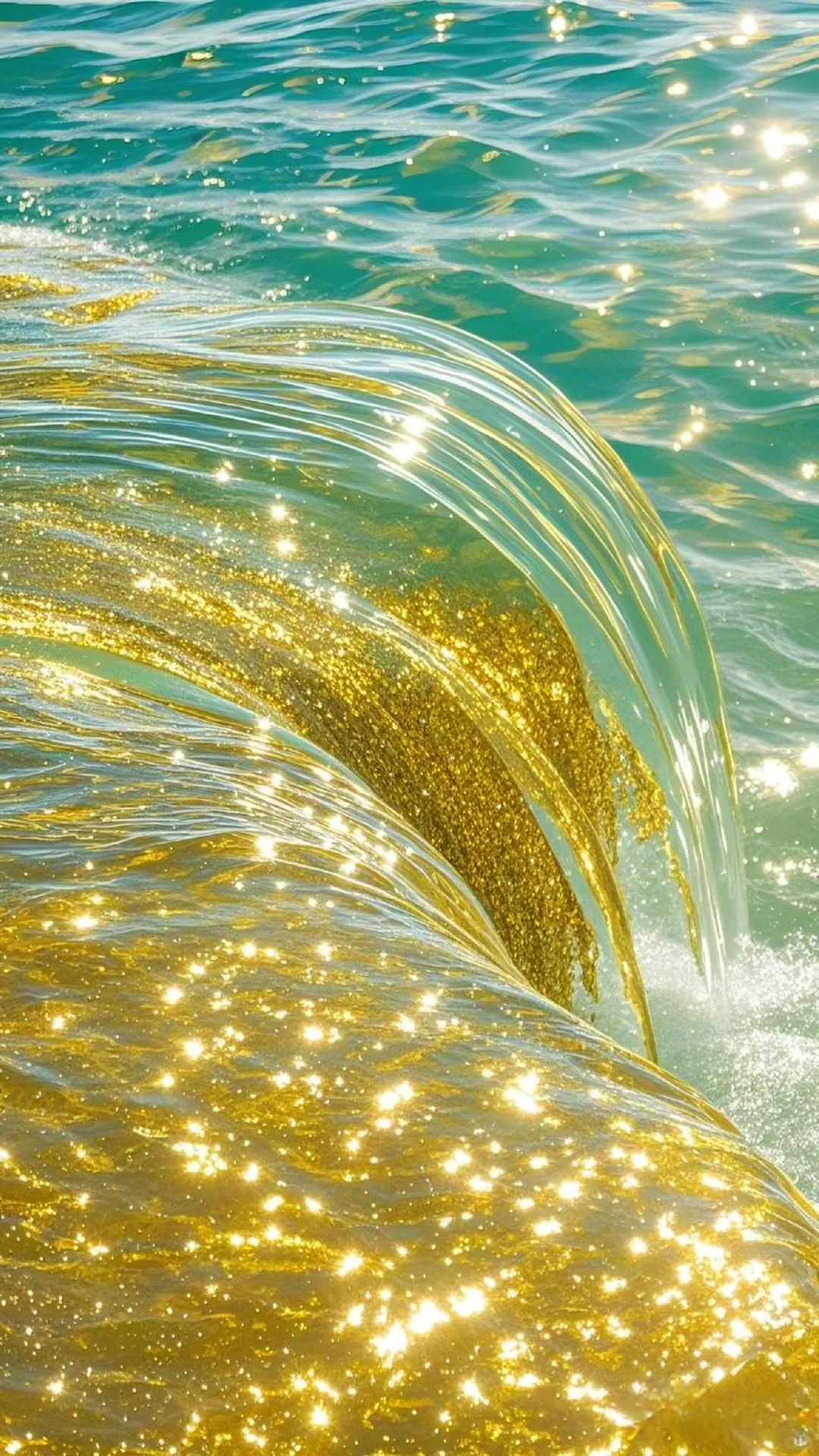 绝美吸金流水能量壁纸🌊