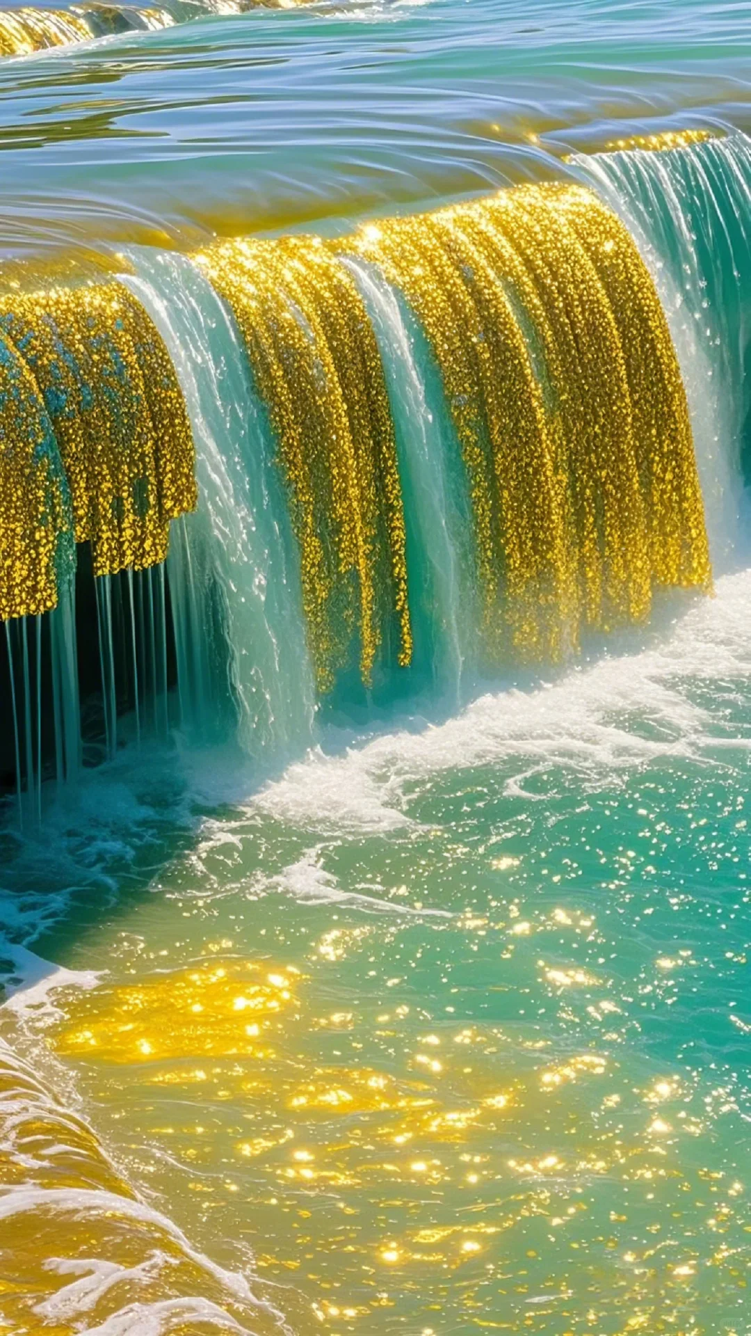 绝美吸金流水能量壁纸🌊