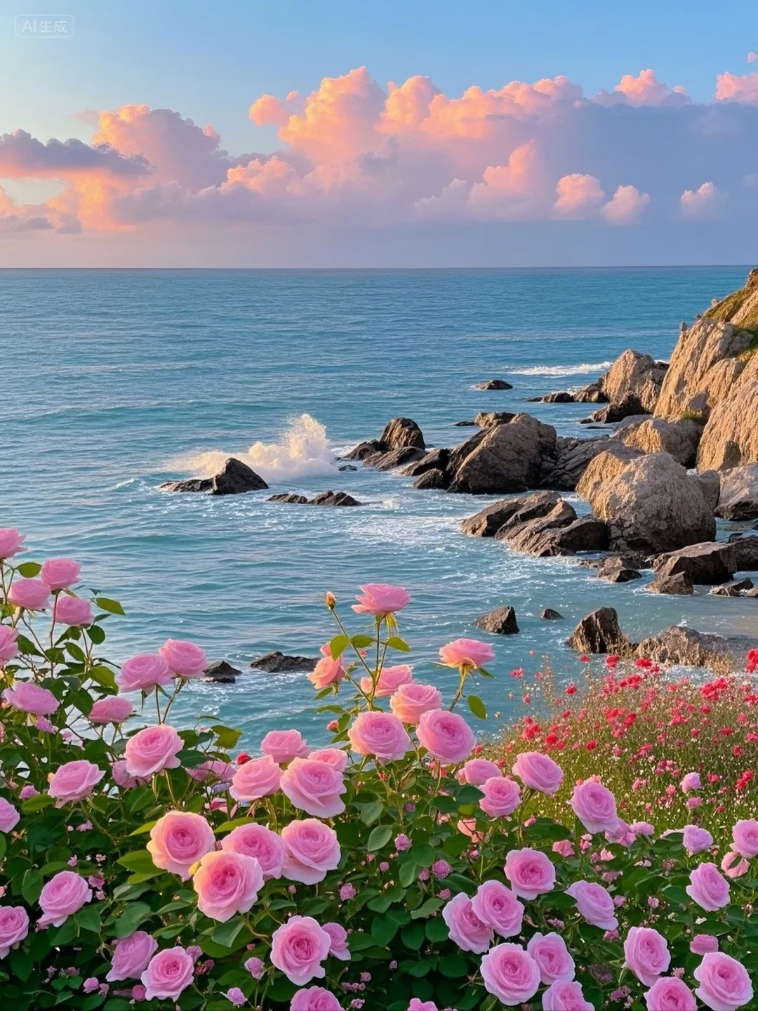 治愈系美景～我心中的浪漫海与玫瑰💕