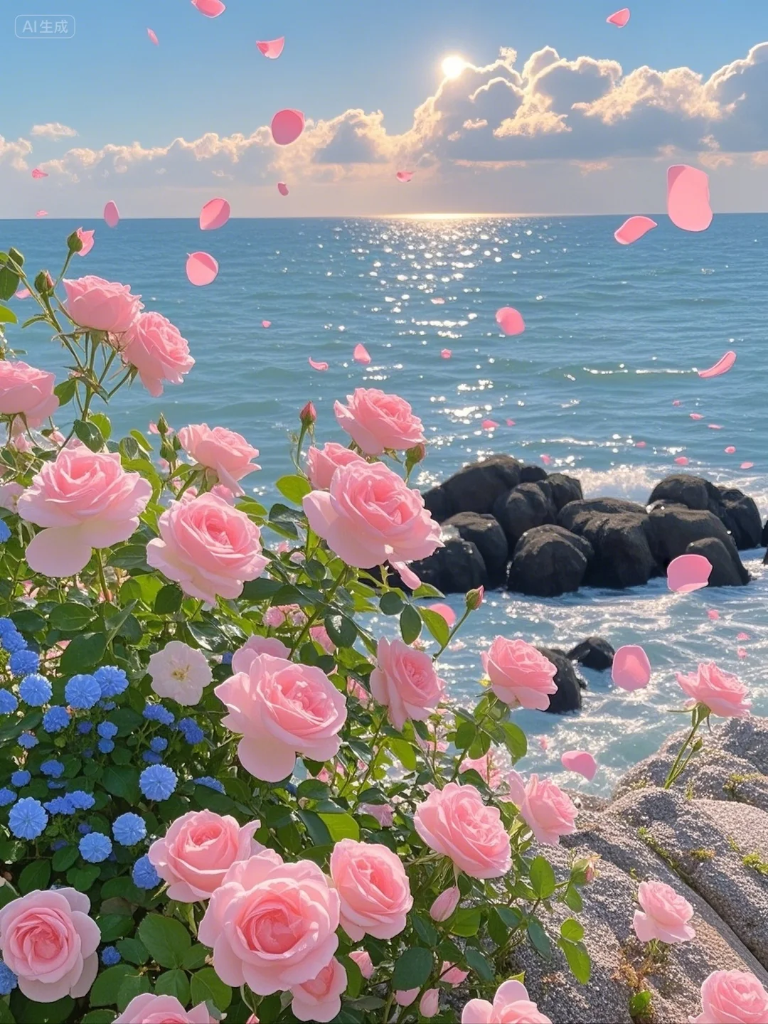 治愈系美景～我心中的浪漫海与玫瑰💕