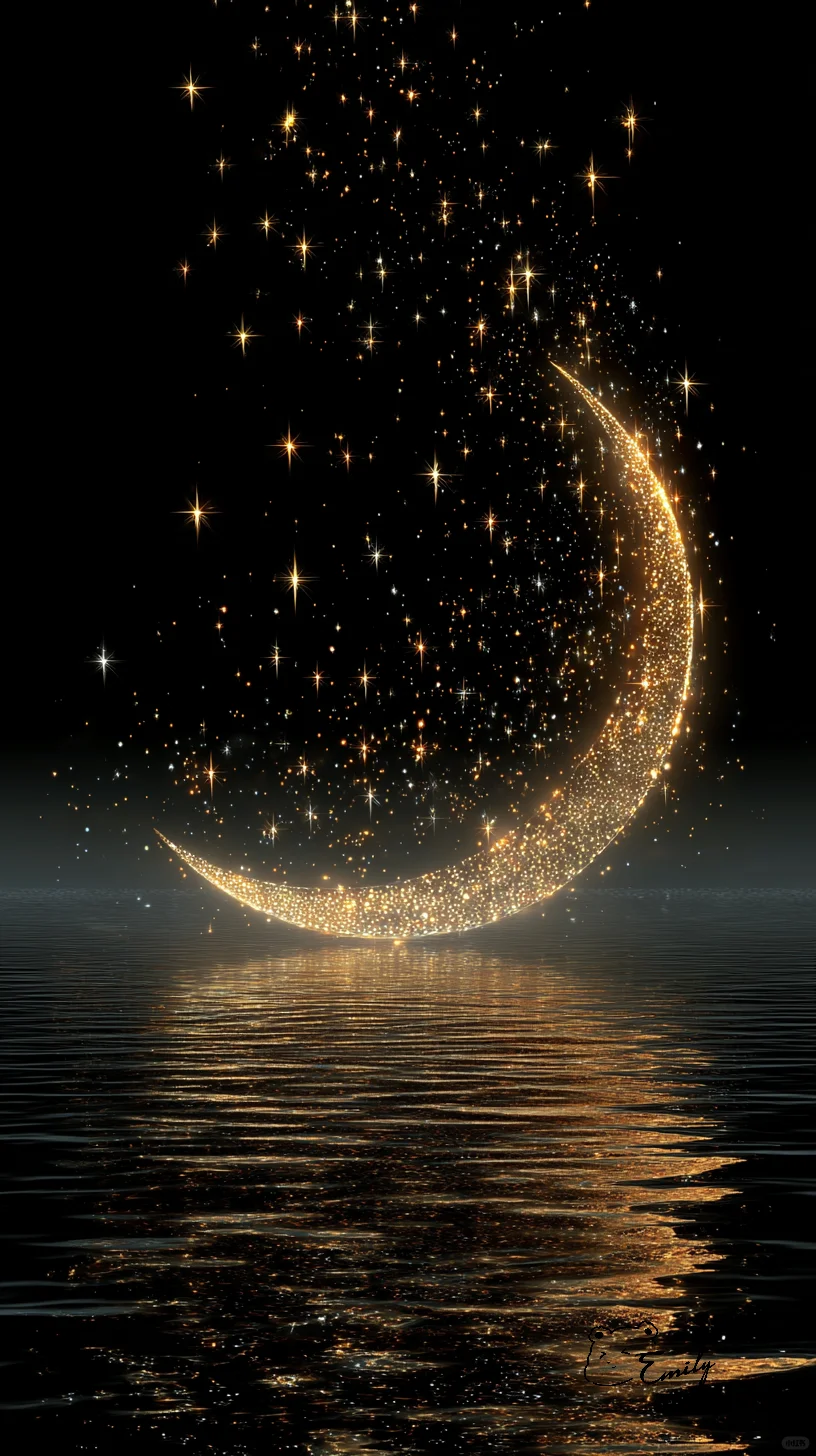 🌙🌟月亮偷偷漏了光，星星流成银河瀑布