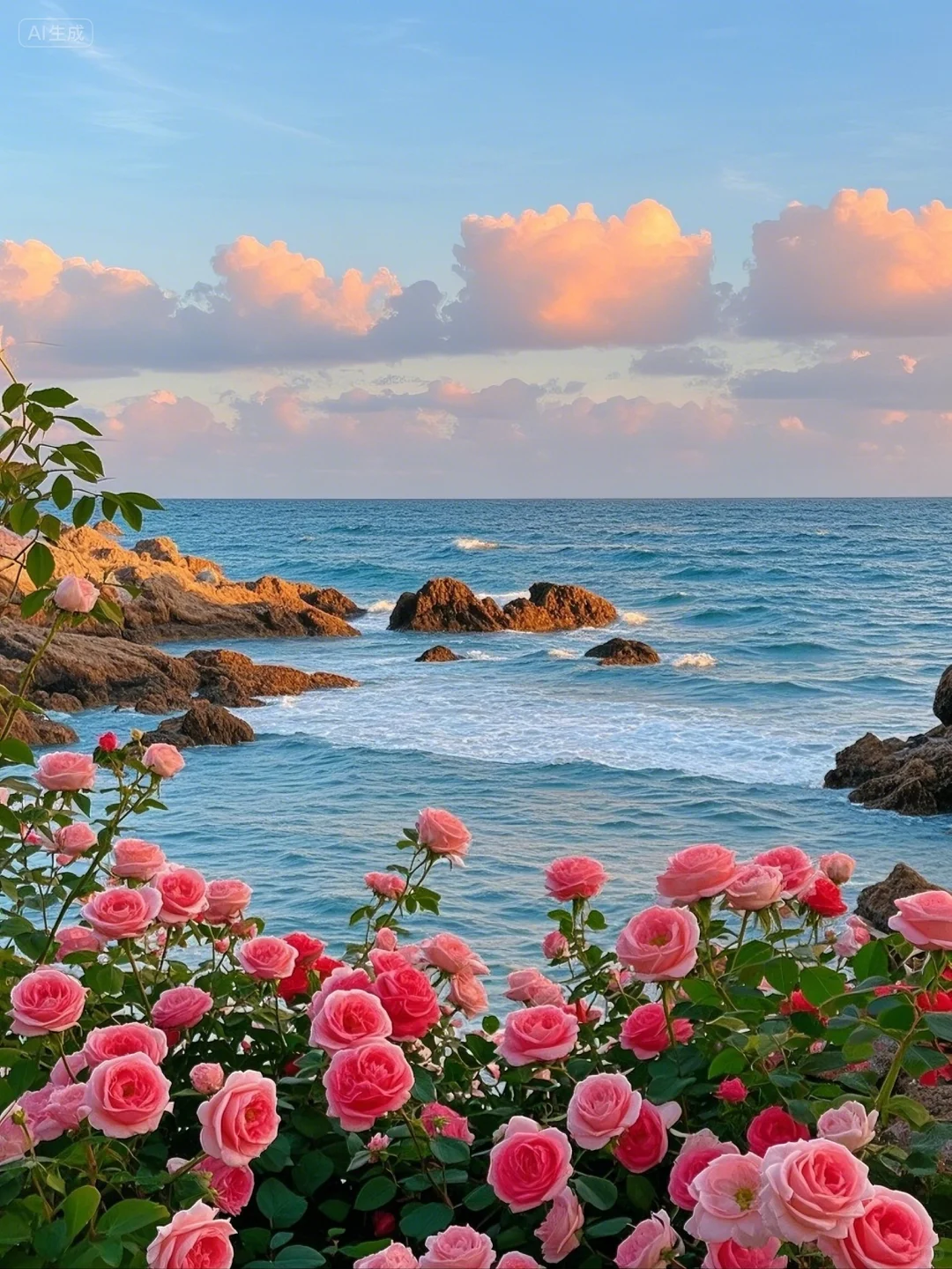 治愈系美景～我心中的浪漫海与玫瑰💕