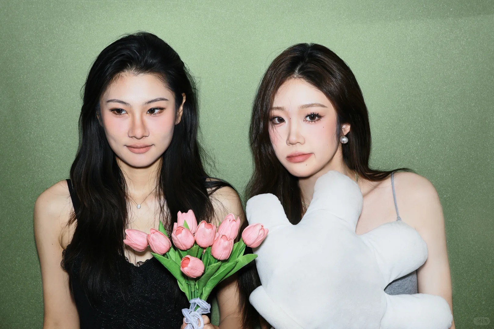 当我和朋友模仿韩女的拍照方式