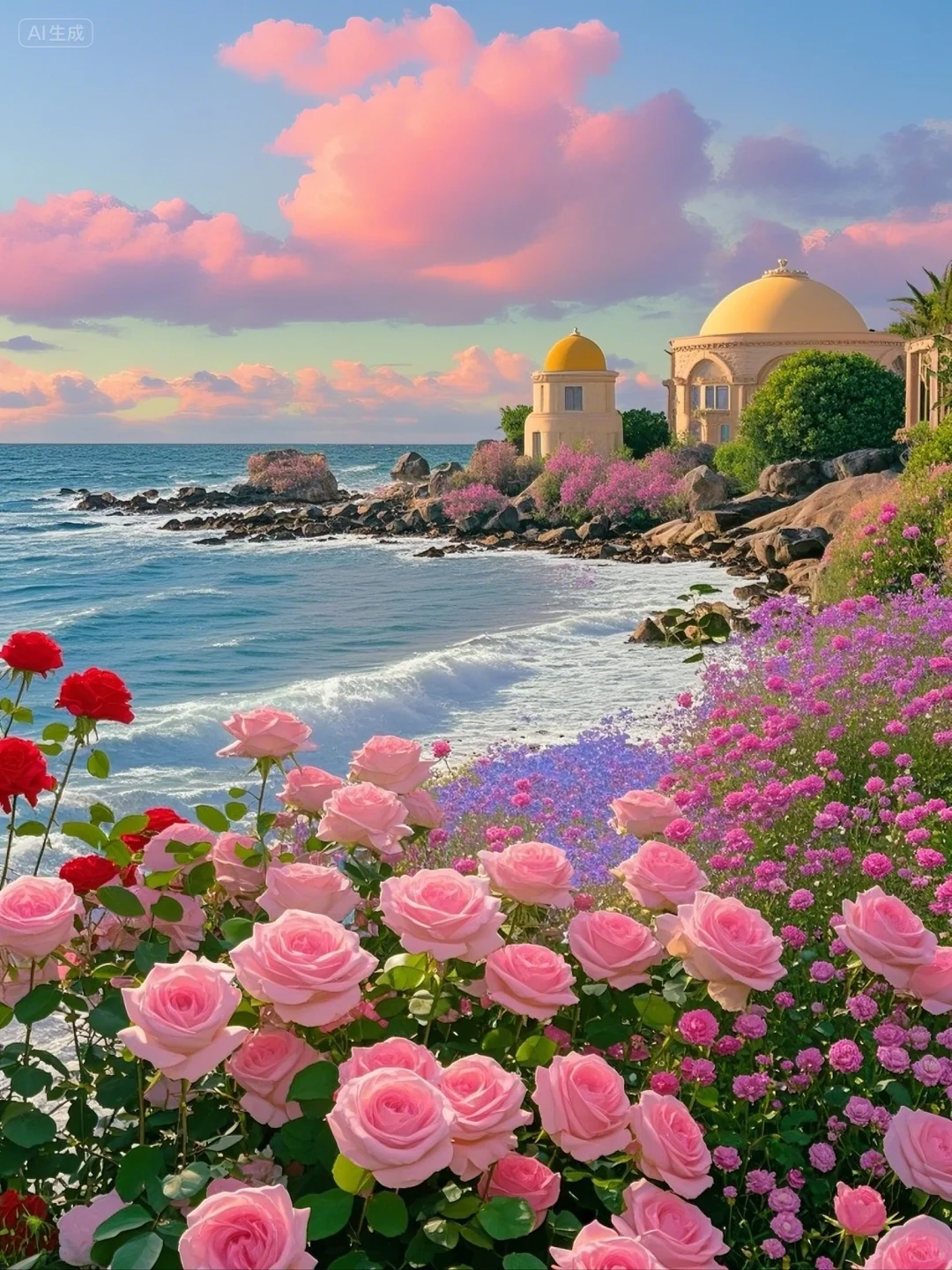 治愈系美景～我心中的浪漫海与玫瑰💕