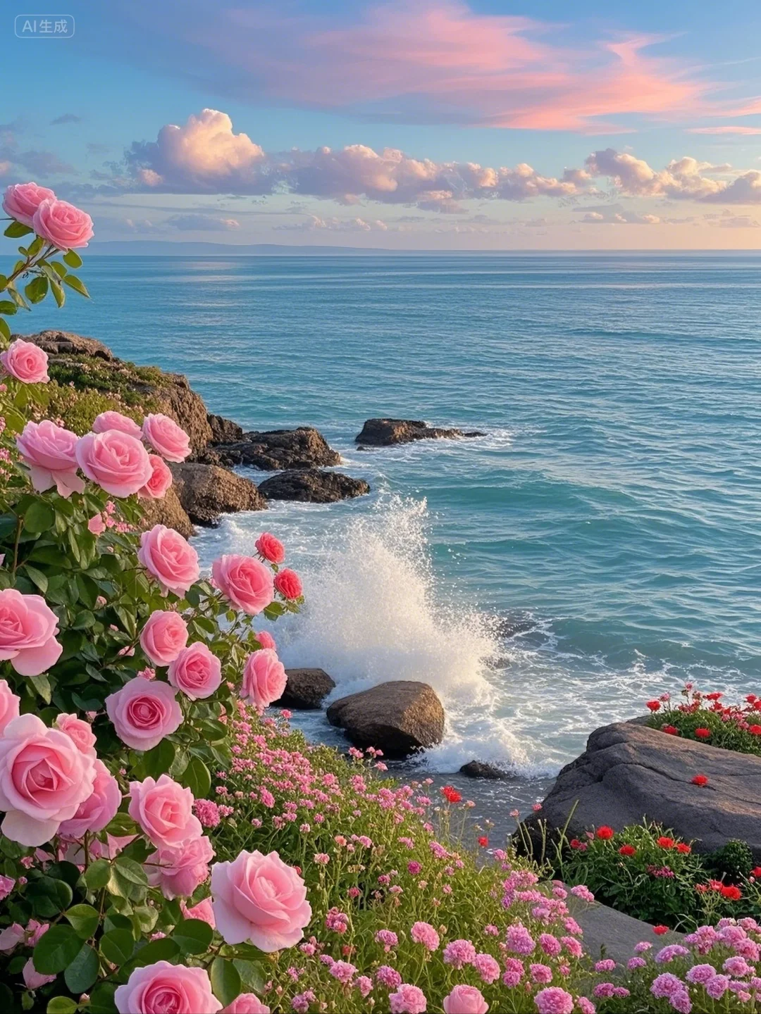 治愈系美景～我心中的浪漫海与玫瑰💕