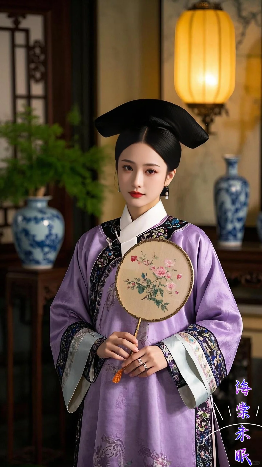 紫色系清宫娘娘簪花🌺（52）