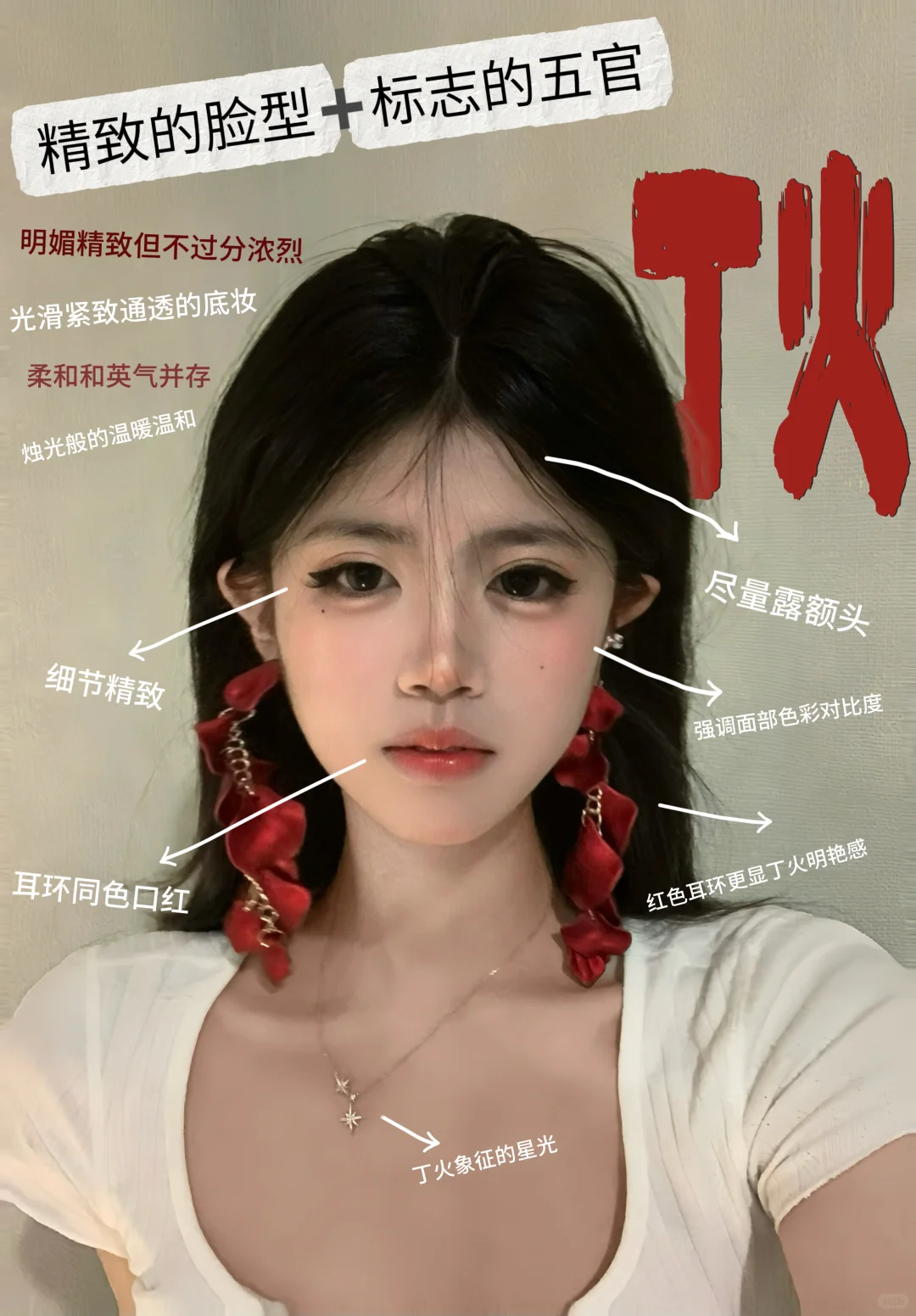 十天干之丁火｜表面烛火 内心燎原之火（妆容