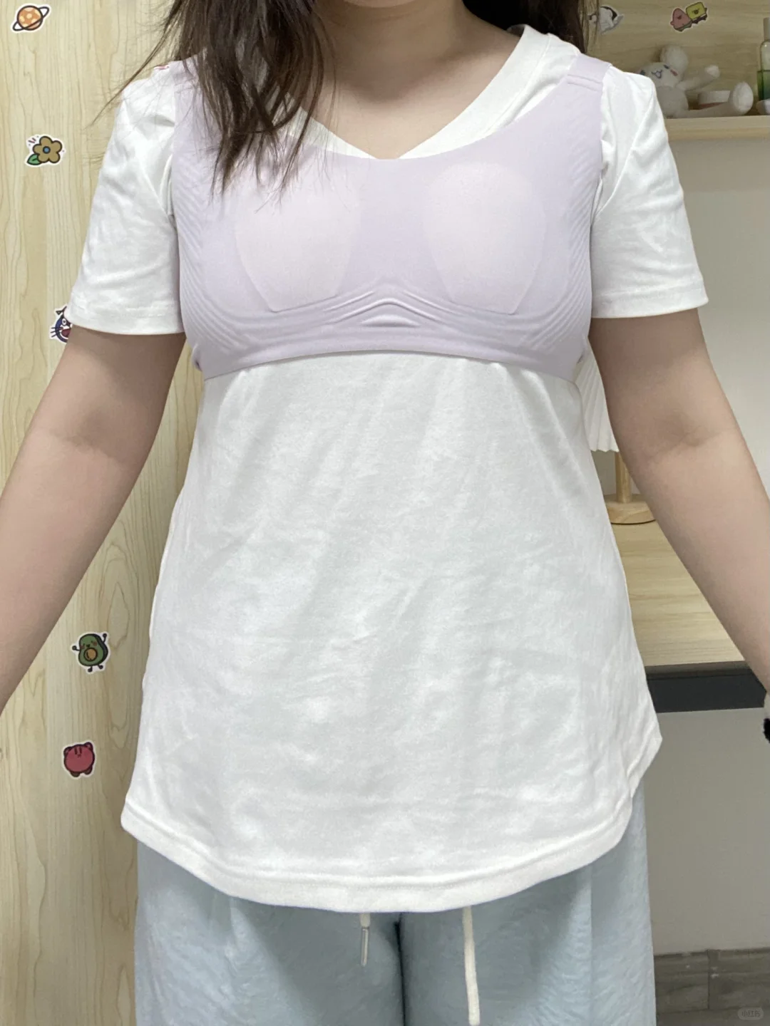 大胸显小内衣出浅紫粉了！纯live图分享