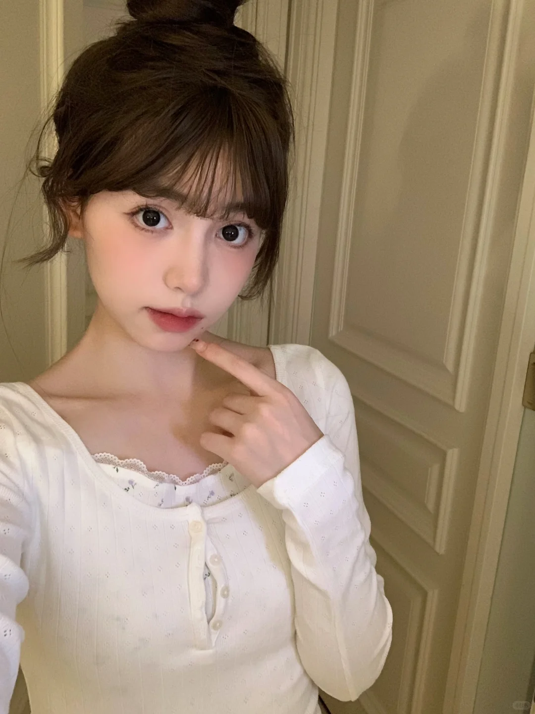 甜系清透感丸子头～