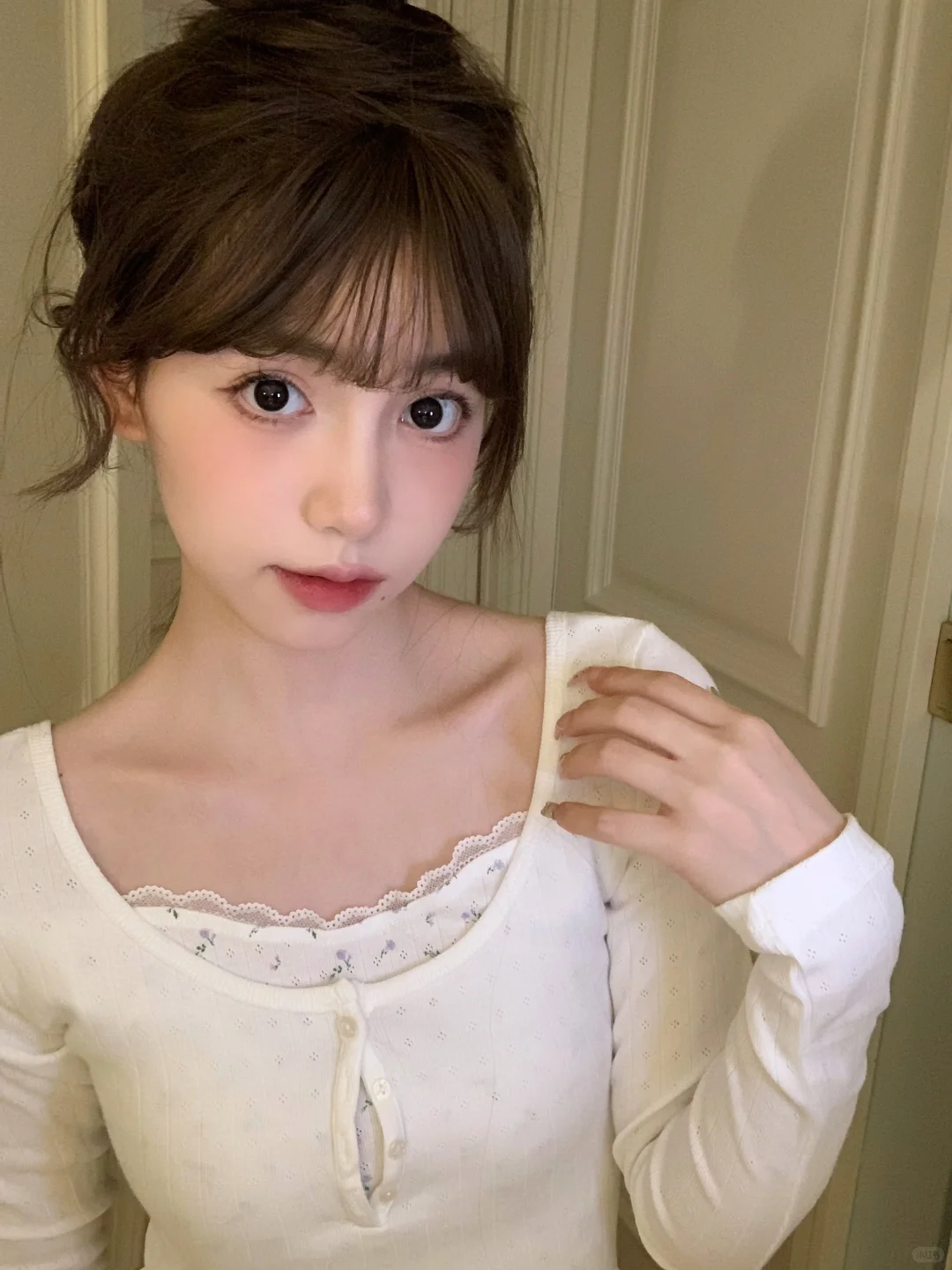 甜系清透感丸子头～