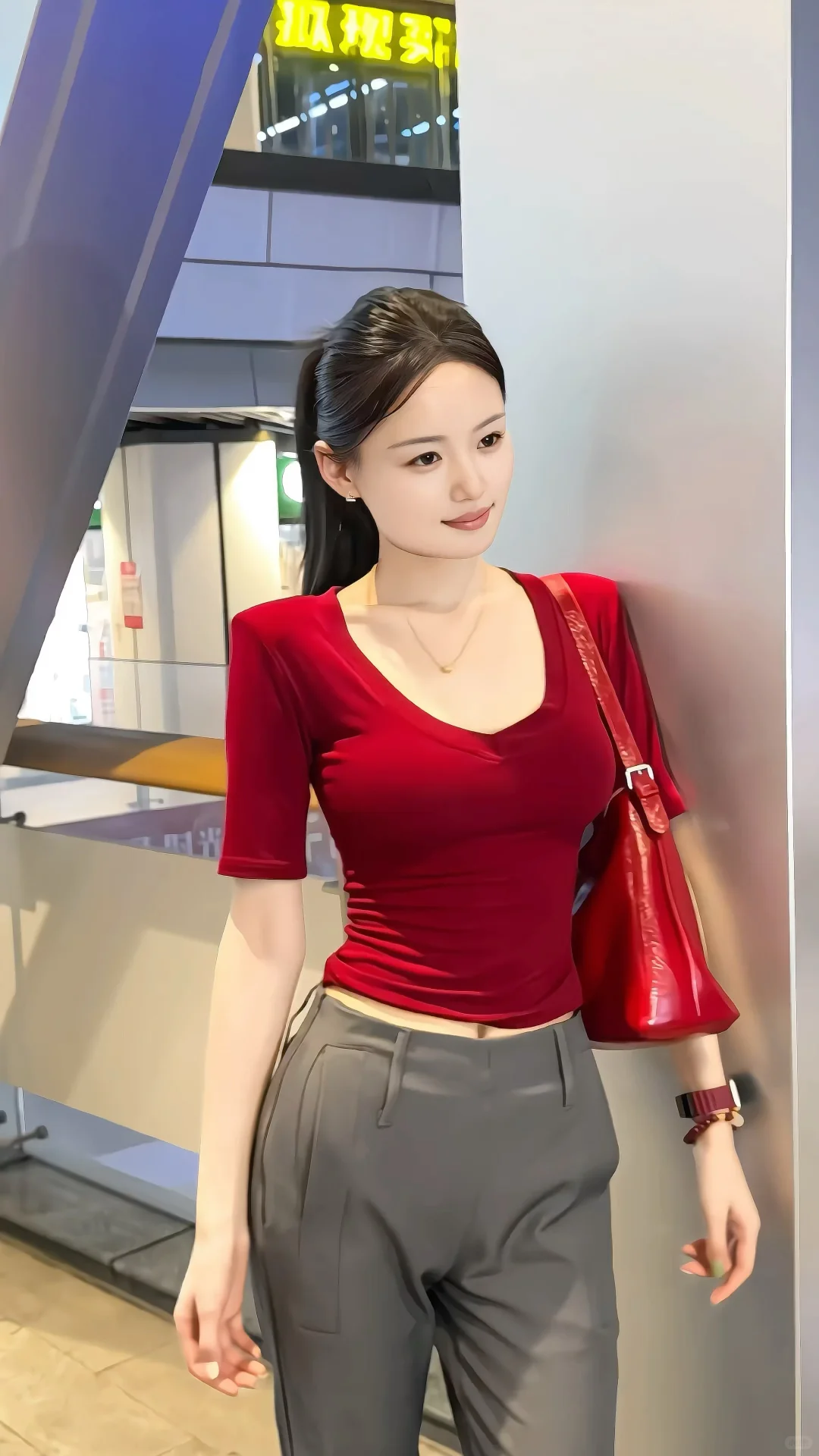 明媚红色大女主