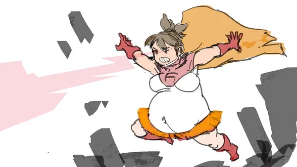 创意角色_飞天肉弹女🥩