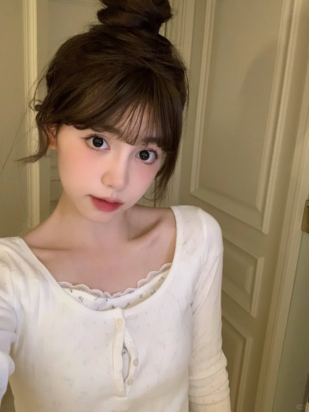 甜系清透感丸子头～