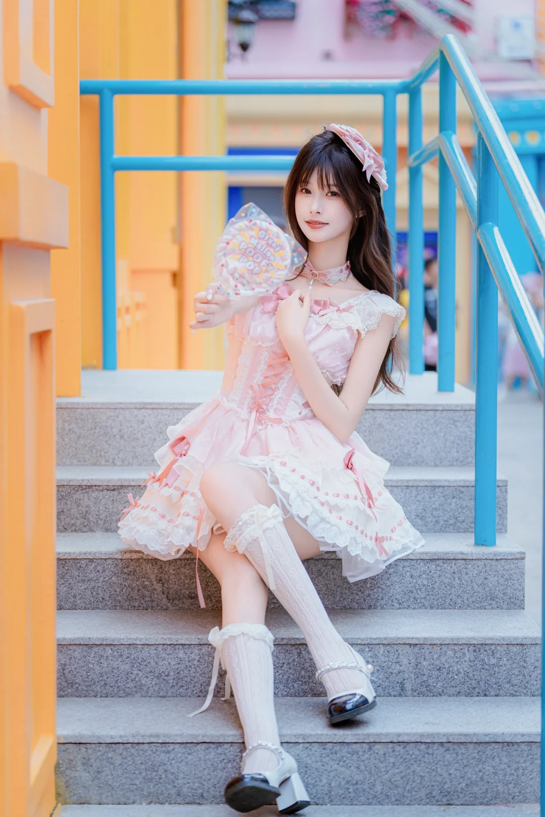 💖当奶油色楼梯遇见粉甜洛丽塔📸