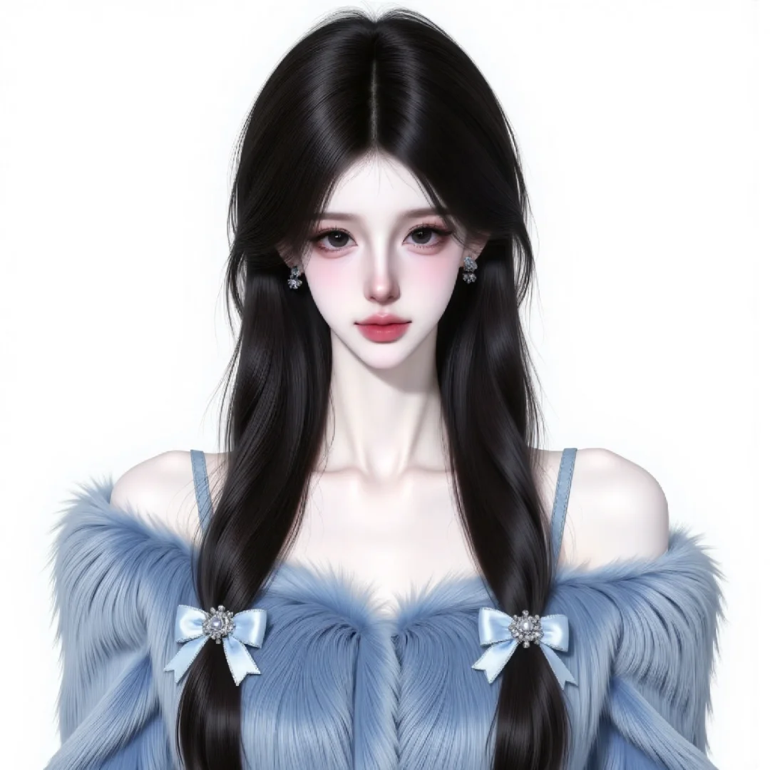 唯美女头｜蓝色花海