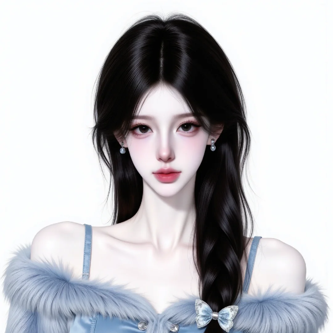 唯美女头｜蓝色花海