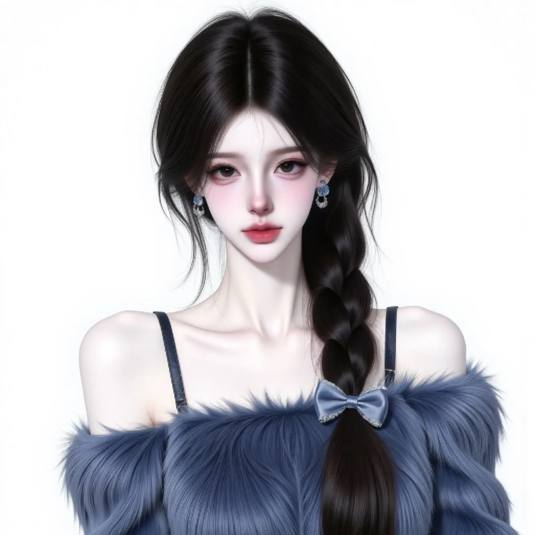 唯美女头｜蓝色花海
