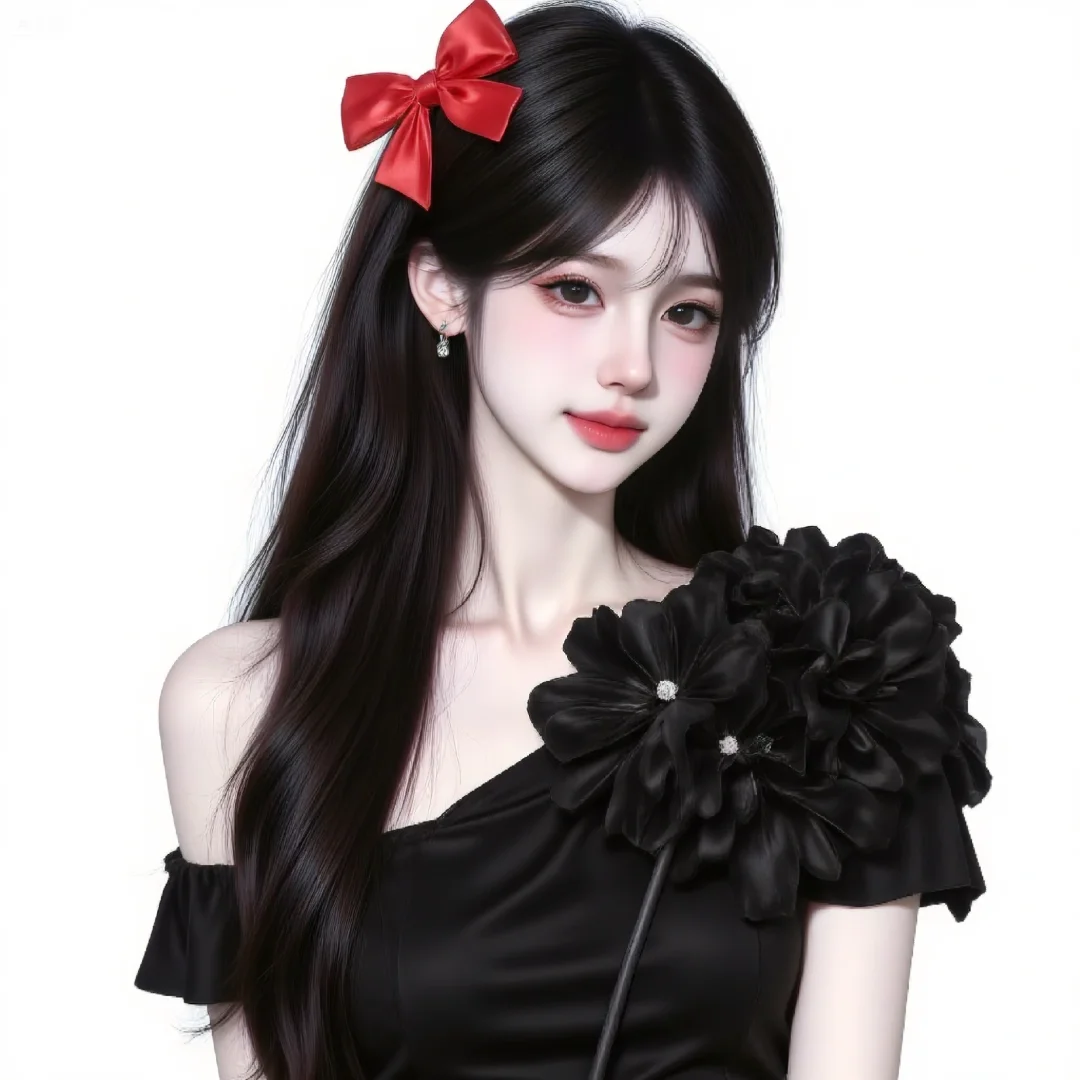 唯美女头｜黑色玫瑰