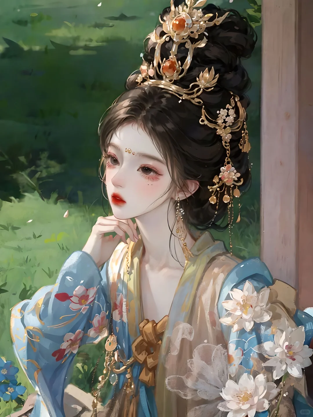 娇媚美人古言小说封面底图
