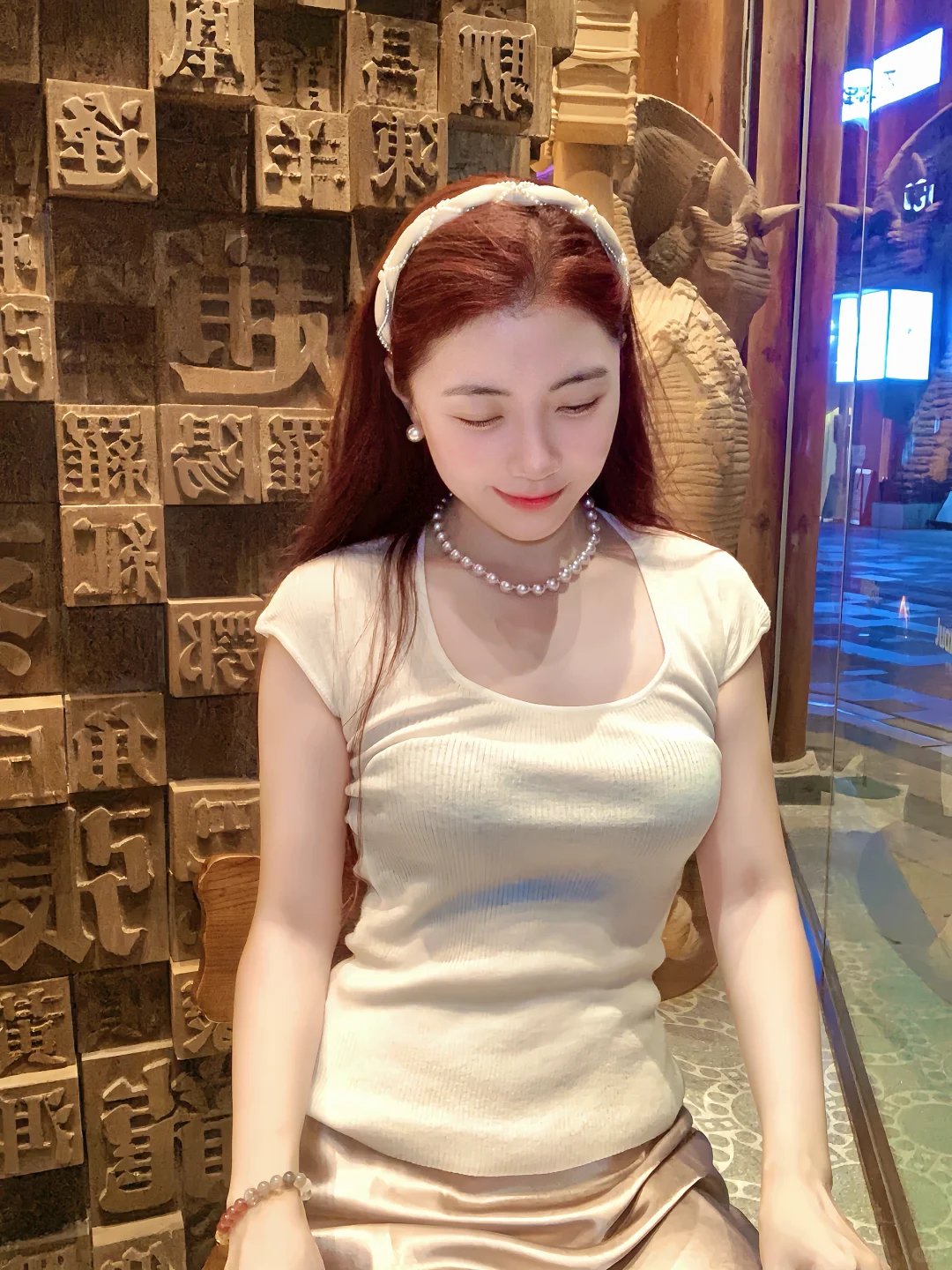 纯欲玫瑰🩰戴珍珠项链的漂亮姐姐！