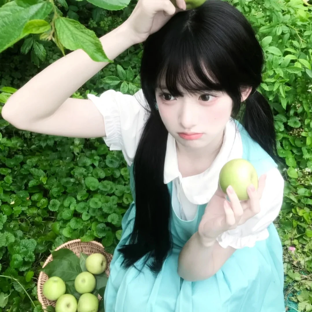 唯美治愈绿色女生头像