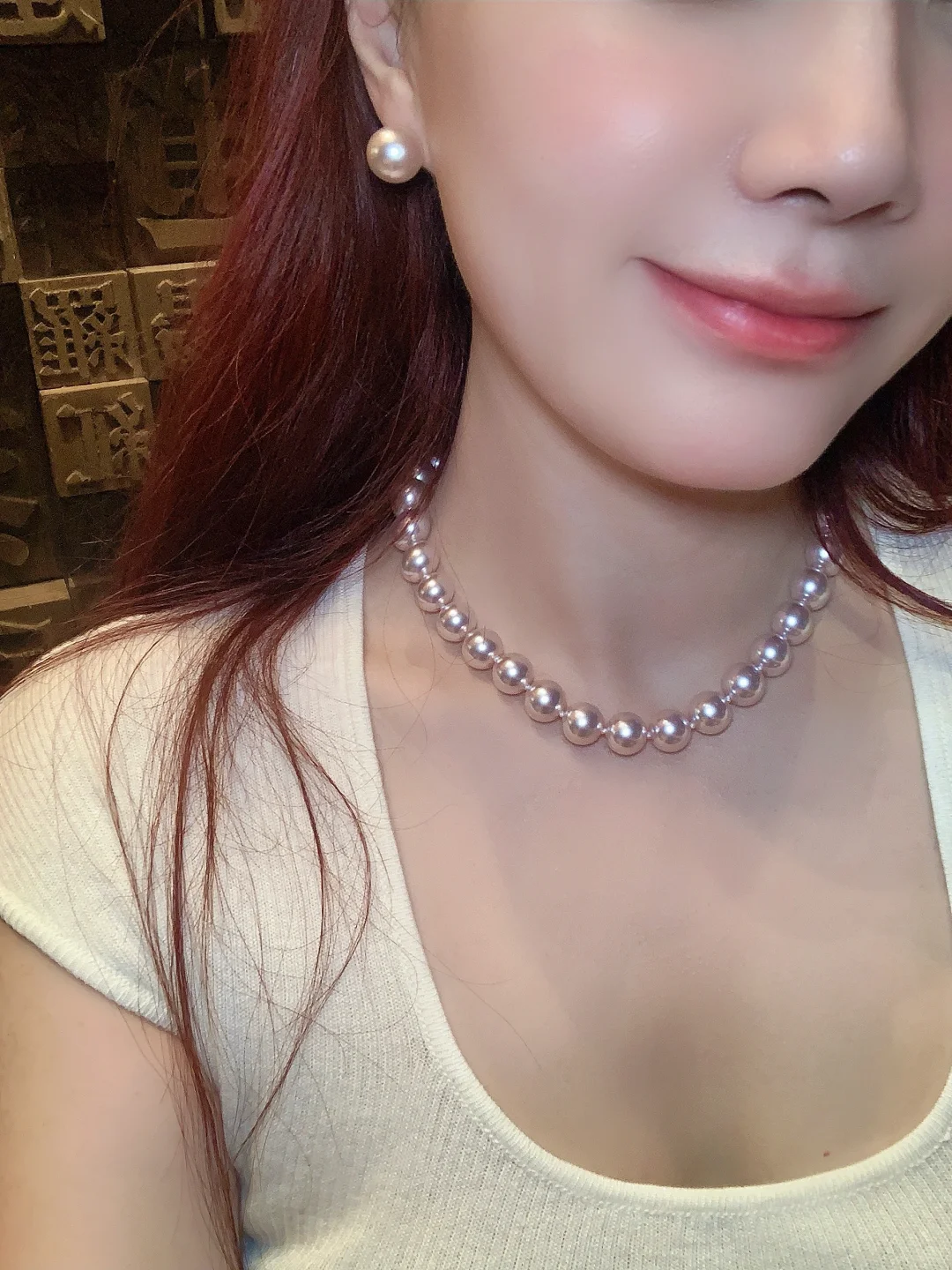 纯欲玫瑰🩰戴珍珠项链的漂亮姐姐！