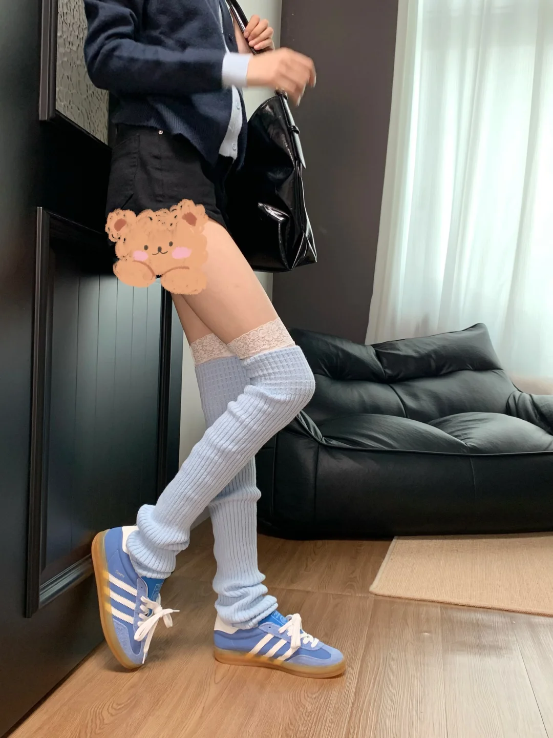 拯救所有短裤短裙！万能过膝袜叠穿术来啦～