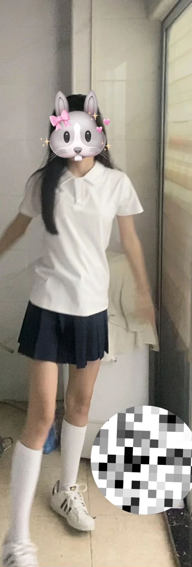 求求哪里有这种小腿袜 纯白的有条纹的