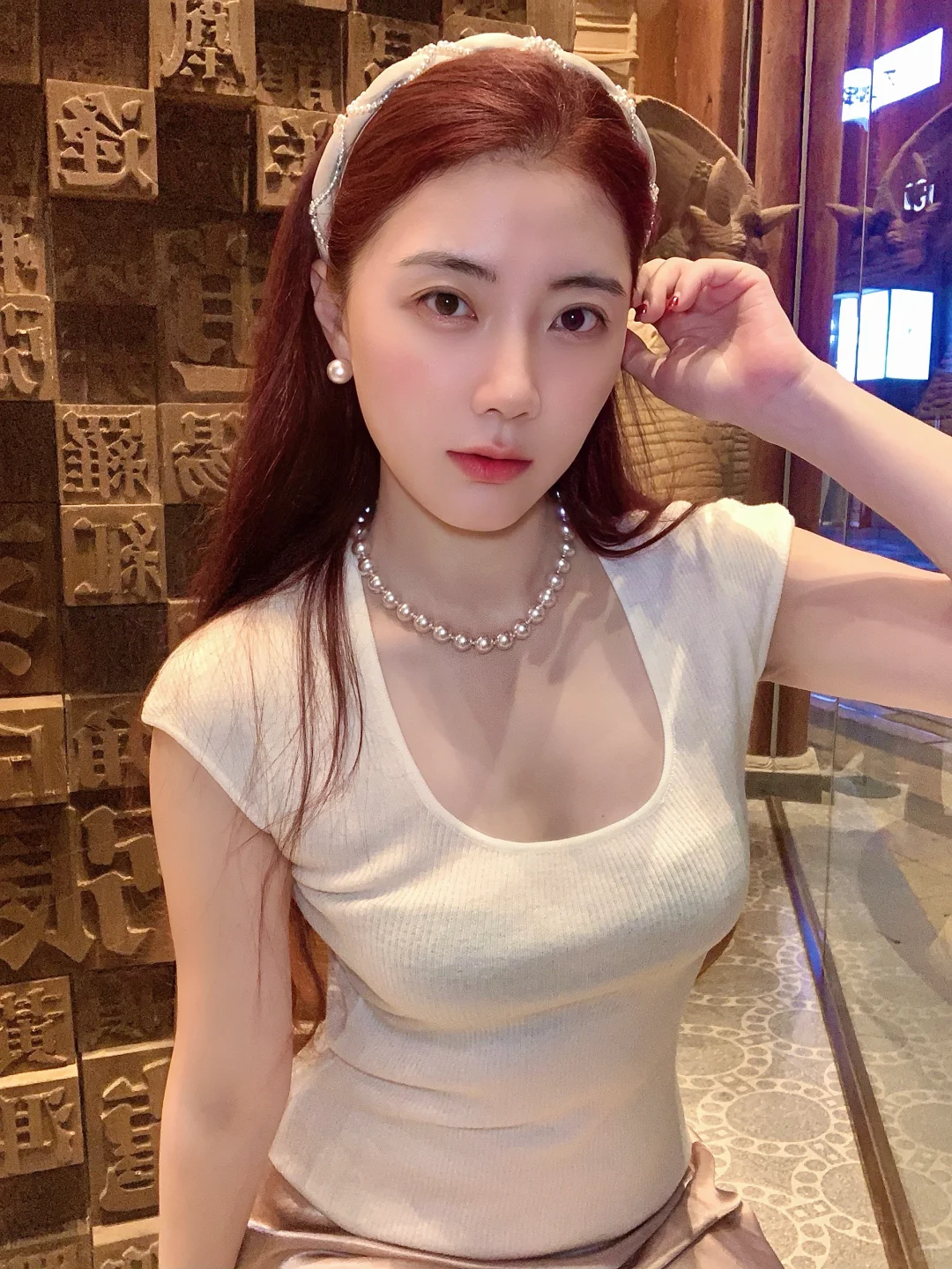 纯欲玫瑰🩰戴珍珠项链的漂亮姐姐！