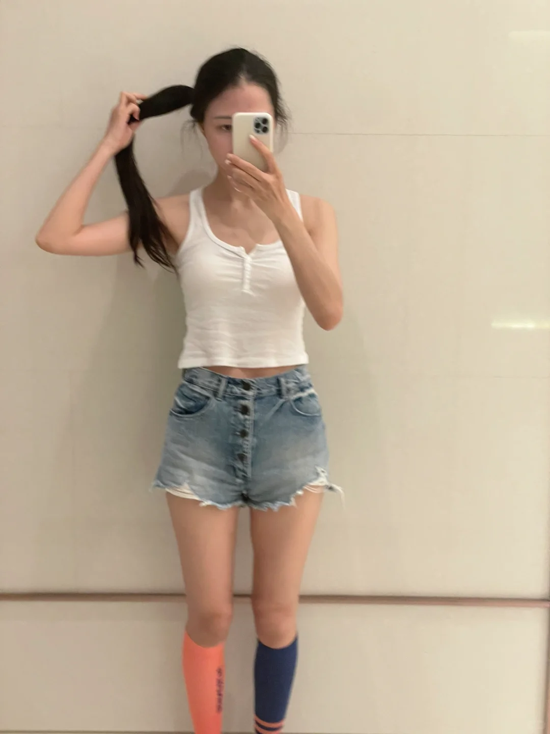 37岁无医美｜今天穿辣裤➕AB袜