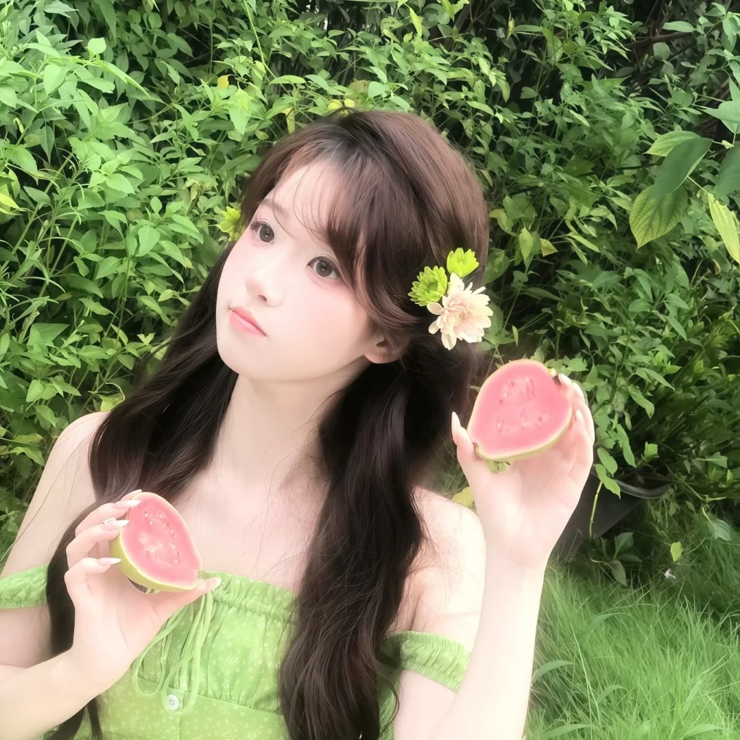 唯美治愈绿色女生头像