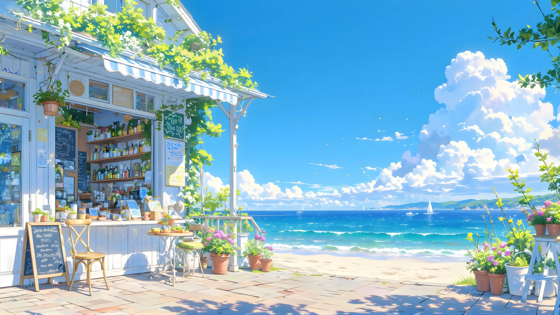 电脑壁纸 005-蓝天白云小屋