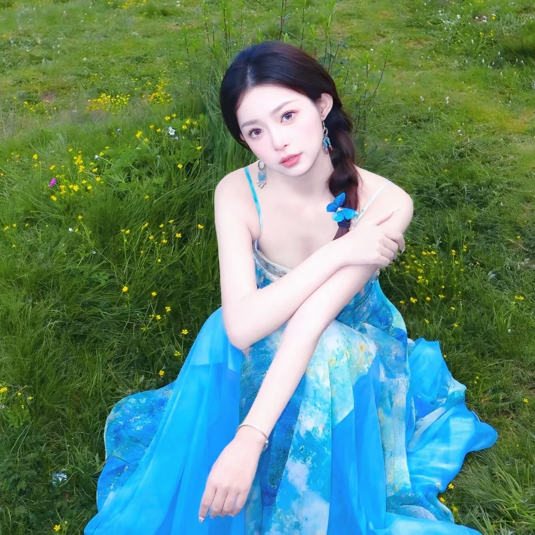 唯美治愈绿色女生头像